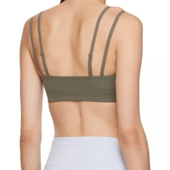 OUTDOOR VOICES SuperForm Zoom Sports Bra XS Green Tea Tree Double Strap NWT - Picture 2 of 11
